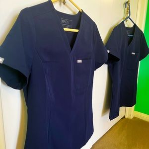 Navy Blue Figs Catarina Slim fit one pocket scrubs